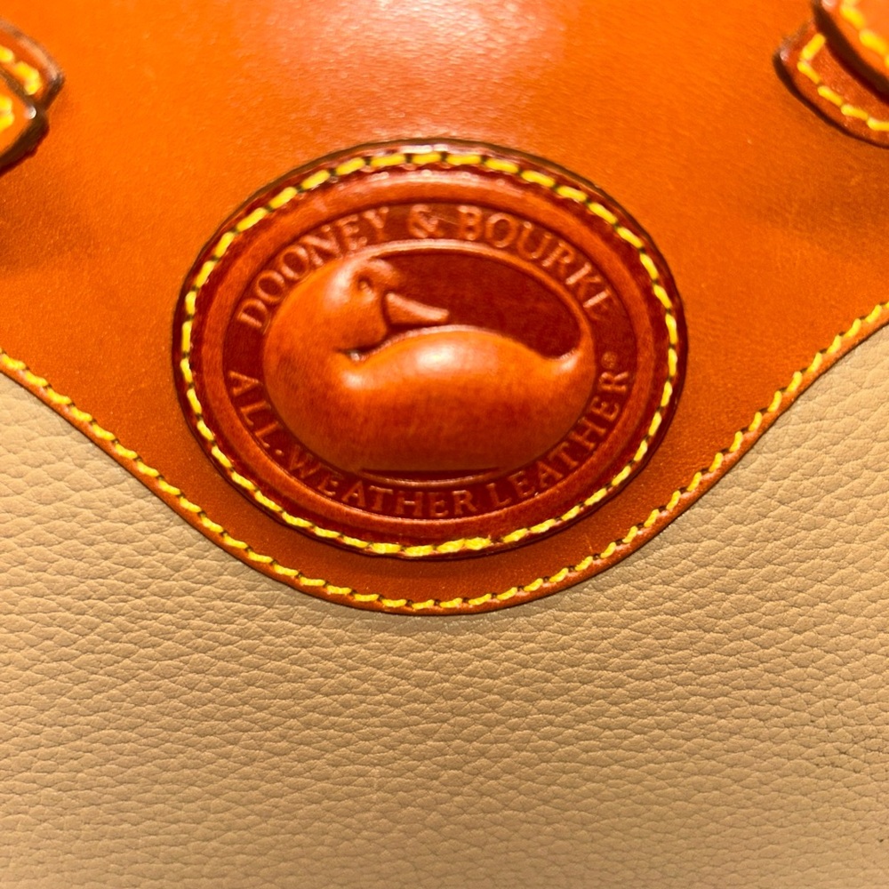 Dooney & Bourke Tan and Brown Leather Tote - Picture 3 of 16